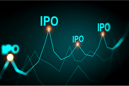 line graph with highpoints reading IPO